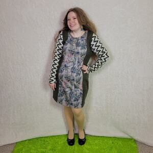 Smash! Patchwork Sweater Dress, XL